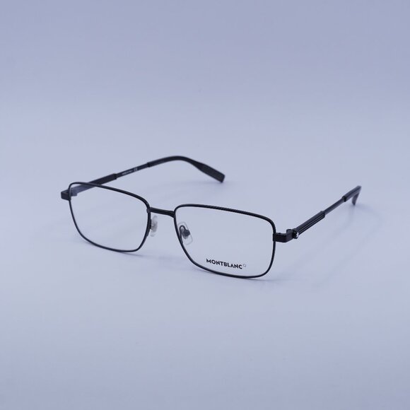 Montblanc MB0029O 004 Eyeglasses Black 58mm Rectangle Frame - Picture 1 of 9